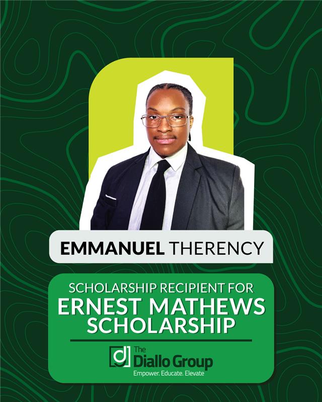 TDG “Ernest Mathews” Scholarship recipient